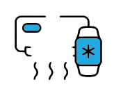 Heating and cooling icon for refrigeration